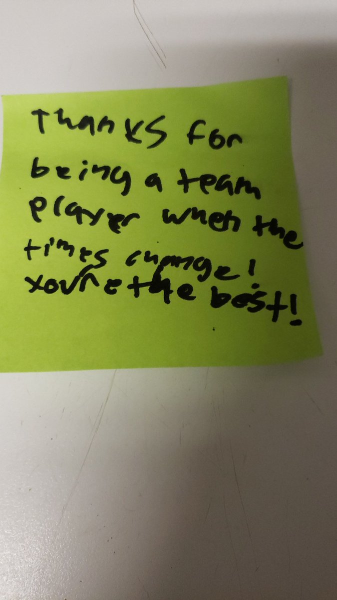 Went out to my car to find a sweet note on my window!! <a href="/msstuffler/">Ms. Stuffler</a>