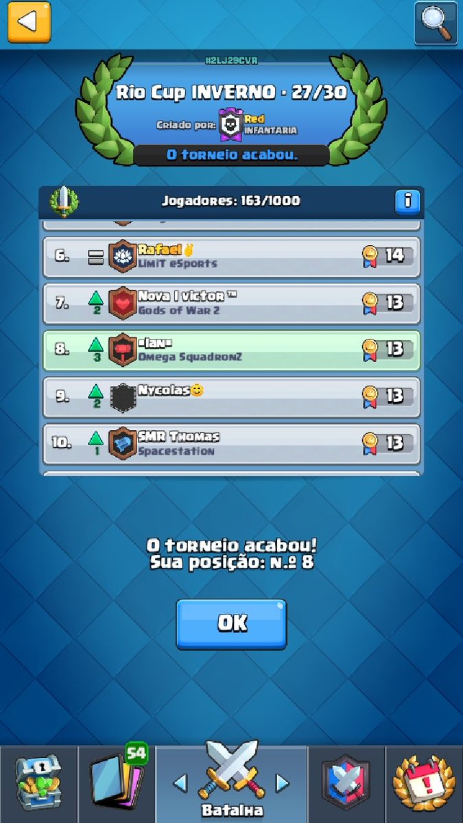 Por uma vitoria!😥
Próximo torneio da bom🙏🏻
<a href="/RioCupdeEsport/">Rio Cup</a> <a href="/brunoclash_/">BrunoClash 🎙</a>