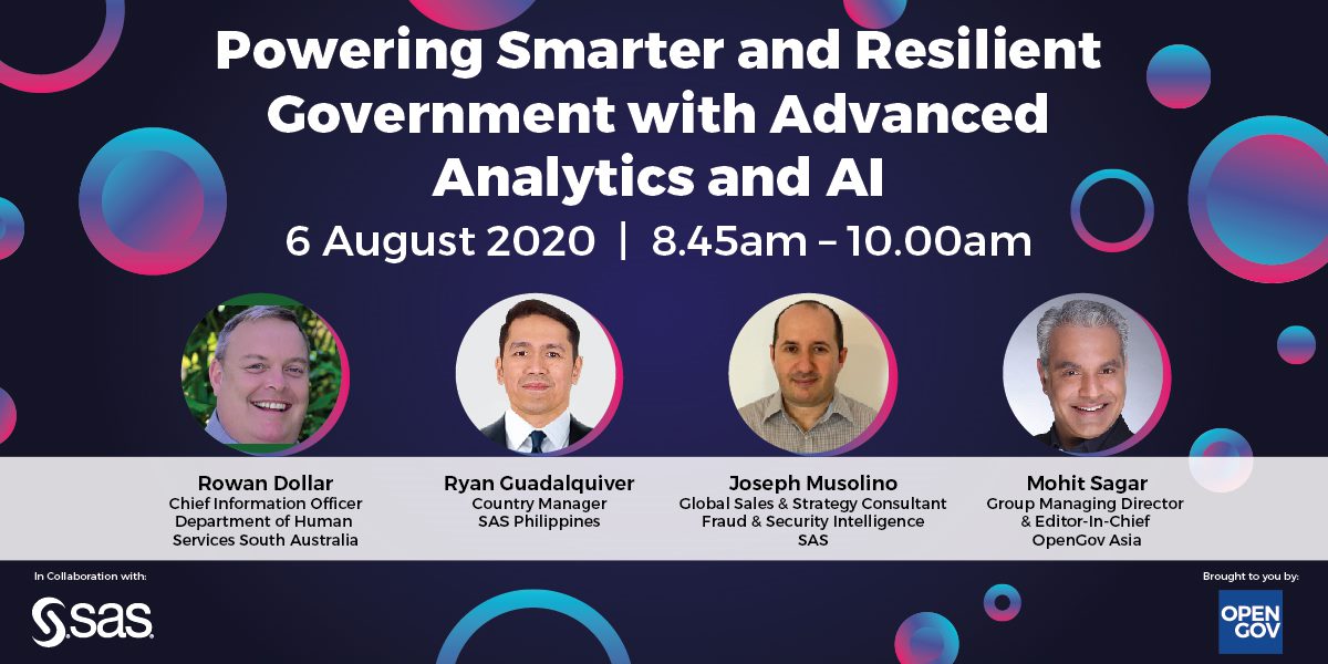 Governments are playing a critical role today, keeping us going in these dire times. We are taking a step to help the governments respond, recover, and reimagine using Analytics and AI.
<a href="/Rowan_onthemove/">RowanD</a> <a href="/SASAsiaPacific/">SAS Asia Pacific</a> <a href="/FutureMoh/">Mohit Sagar</a> 

#opengovasia #opengovlive! #informandengage #AI