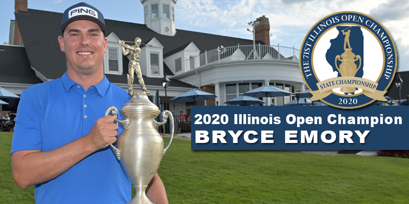 illinoispga's tweet photo. Bryce Emory (Aurora, IL) won the 71st Illinois Open at White Eagle Golf Club with a tournament total -8 208! Jordan Less (Elmhurst, IL) won the Low Amateur Award for the second straight year! #illinoisopen2020   

PRESS RELEASE: https://t.co/WxFhuDAP3z | 📷 by Nick Novelli https://t.co/hZNOdTWYXz