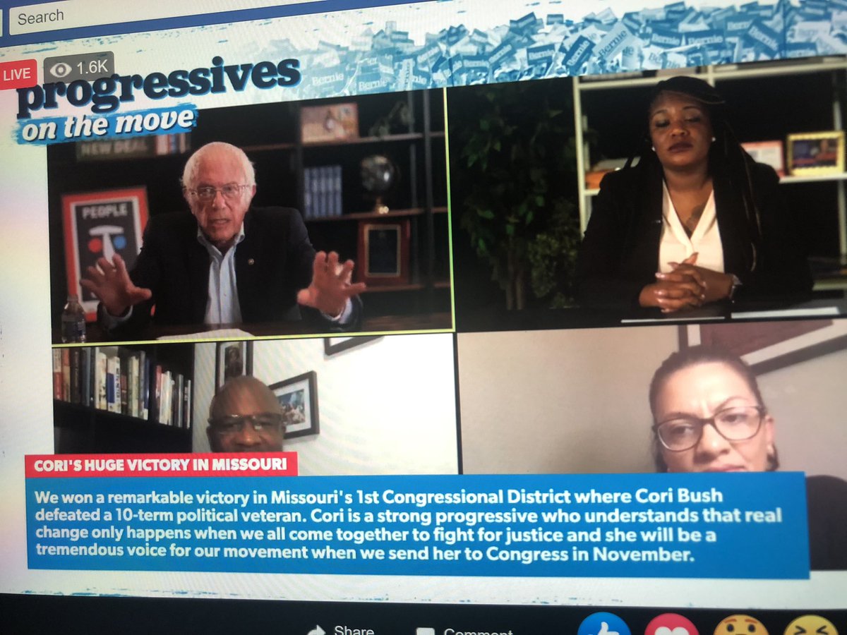 BerningIn2020's tweet photo. I love to see how much these colleagues support each other. @RashidaTlaib saying β@BernieSanders still mentors meβ is everything. #ProgressivesOnTheMove #StreamTheBern https://t.co/qPRklX4n9y