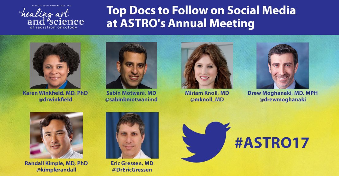DrWinkfield's tweet photo. @SueEvansMDMPH @ASTRO_org @DrMedPhys @MKnoll_MD @SprakerMDPhD @fumikochino @ErinGillespieMD @CGlideHurst @subatomicdoc @DrMalikaSiker @VonettaMW @pre_rad Thanks @SueEvansMDMPH!! Appreciate the vote of confidence. I was an @ASTRO_org #topdoc early in the game. Was #ASTRO17 first year?? Will be great for some new voices to have an opportunity!! https://t.co/t4g4gJMWk0