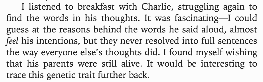 genuinely furious at steph for teasing this concept and not following through in any way while she spends 90% of this book on edward's guilt/lack of guilt over watching bella sleep