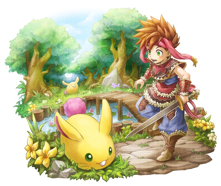 『聖剣伝説2』27周年おめでとうございます!?
過去絵ですがお祝いを!! 