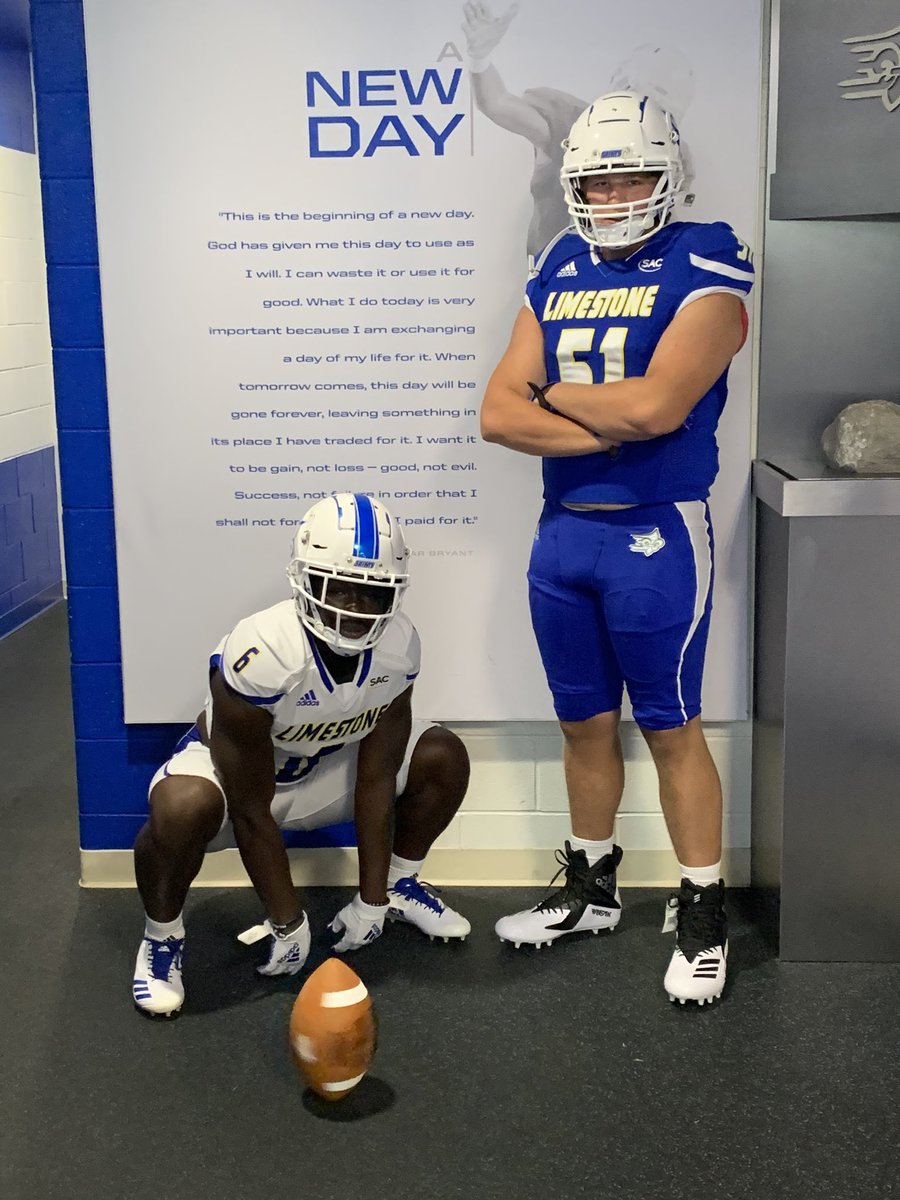 Landon_Chappell's tweet photo. Thanks to @LimestoneFB, @Mr_Matthews_ ,@CoachM_Gray and Head Coach @Coach_BTurk for having us today, we enjoyed the visit and look forward to coming back. @TheShift6 https://t.co/8Yw0E8eQxe