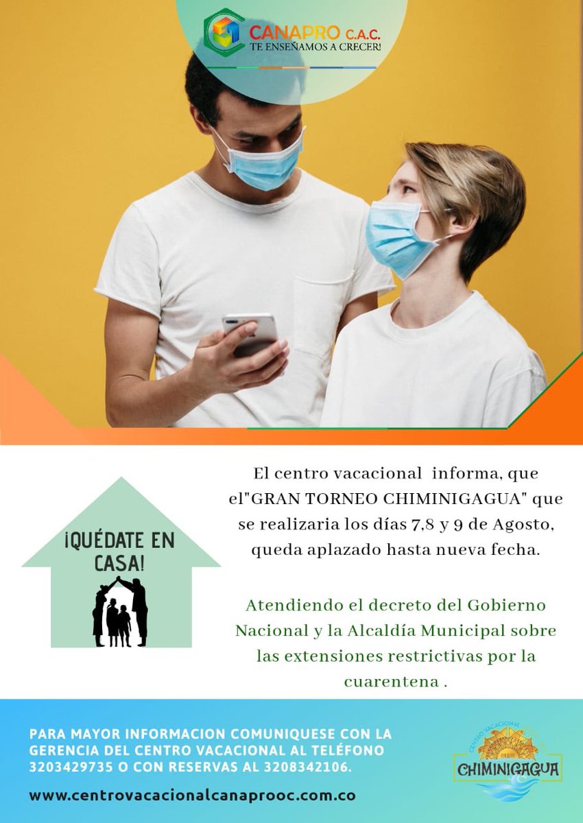 El Centro Vacacional Chiminigagua informa