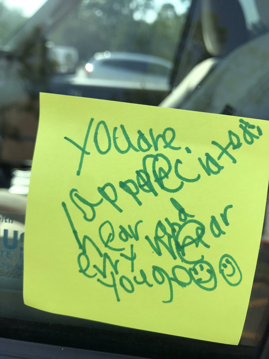 A “note ninja” visited SWE today and made so many staff members happy !  This plus an amazing lunch from our PTO = best Wednesday ever ! Thanks for all the love. <a href="/HumbleISD_SWE/">Summerwood Elementary</a> #bethelight