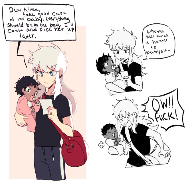 [HxH] killua is tricked into babysitting. 