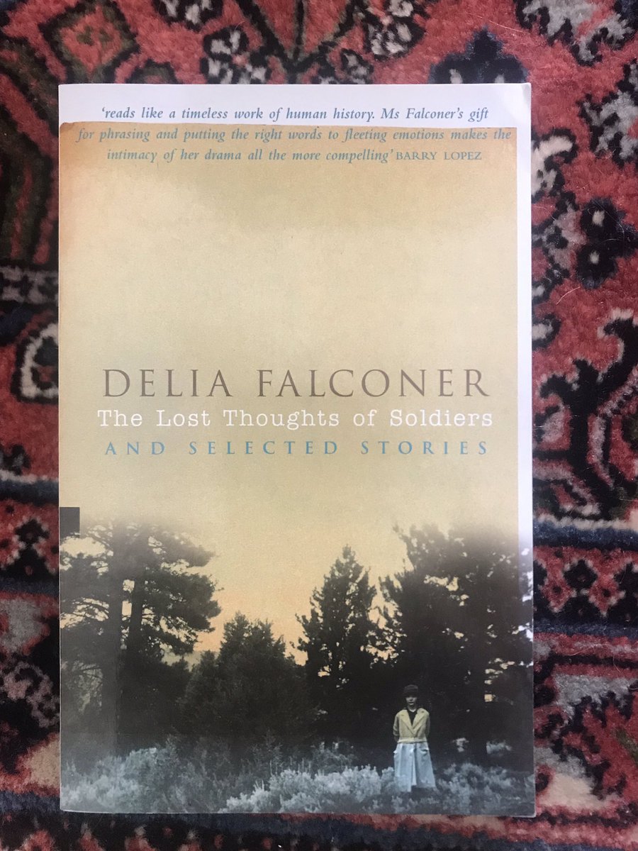 Read upon seeing  @JonnyDiamond recommend, and stumbling upon it in a used bookstore in Fyshwick the next day. The title novella by  @DeliaFalconer about a soldier who fought with Custer at the battle of Little Bighorn is spare and poetic and an unsentimental reassessment.