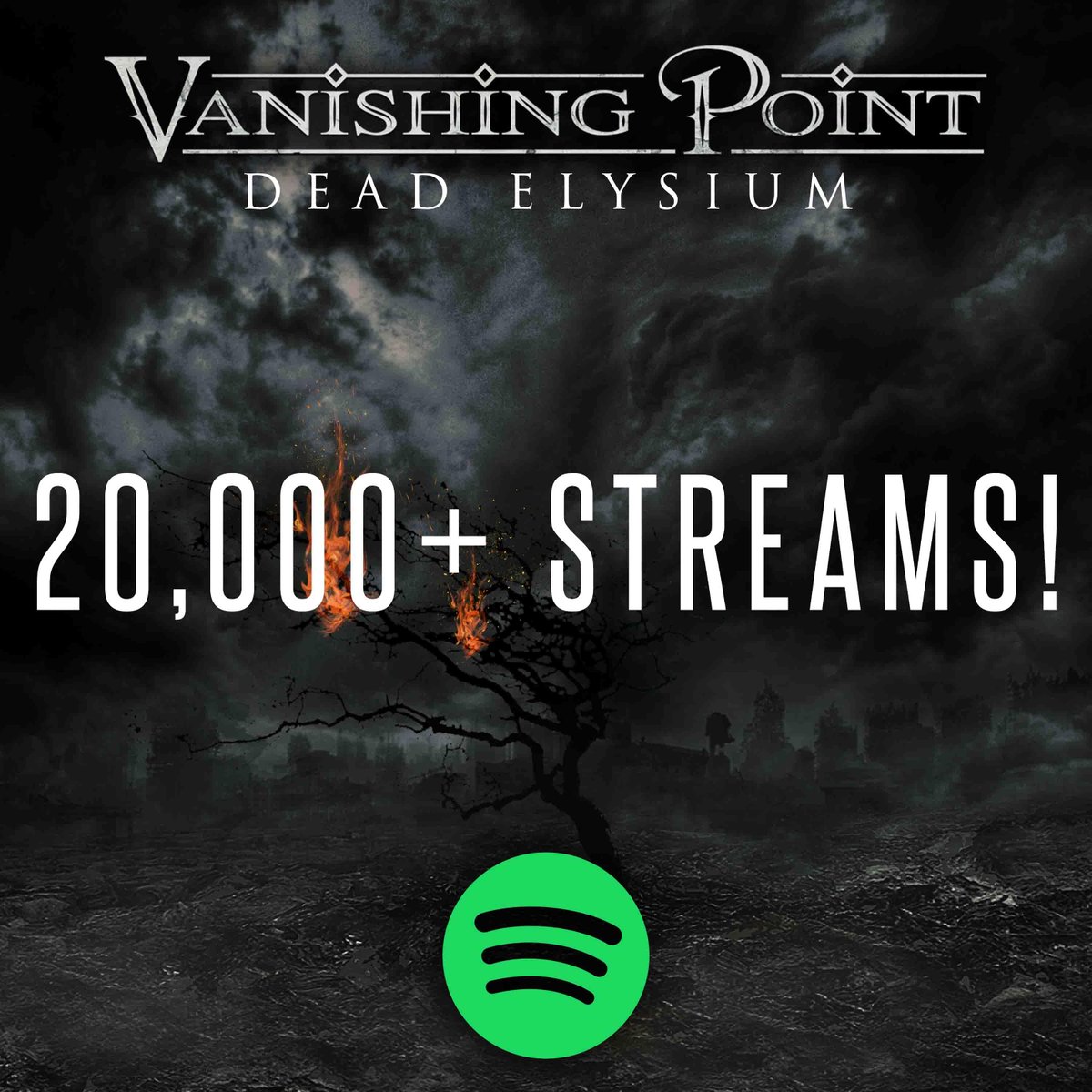 Octane_Records's tweet photo. Vanishing Point's title track of their upcoming album "Dead Elysium" is now at 20,000+ streams on Spotify! 
Pre-Order "Dead Elysium" - https://t.co/pu4X4Fg4rQ https://t.co/HbM83WOQmJ