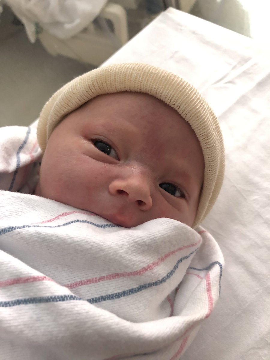 thenikrivers's tweet photo. Diaper change number 1 done, complete with spit up during the middle of it. I ‘m now officially a dad. Welcome to the world #BabyRivers #GirlDad https://t.co/AByqPYlTId