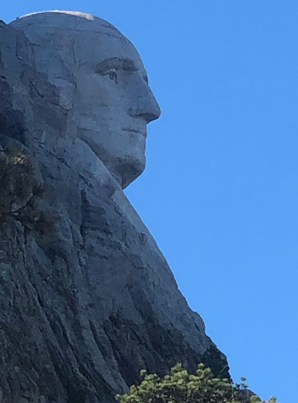mrs_weissman's tweet photo. Can you name the 4 presidents who are on Mt. Rushmore? Would you have made the same decision as sculptor Gutzon Borglum about who is up there? The #Dignitystatue is made of stainless steel & represents the Native American culture of South Dakota.She is beautiful at 50 feet tall! https://t.co/CLrLQzWma0