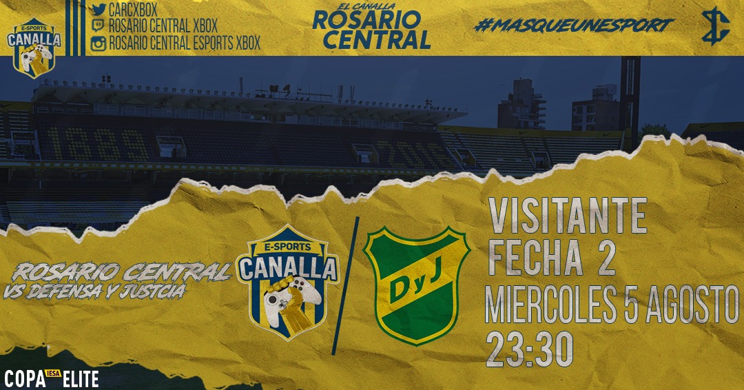 CarcXbox's tweet photo. COPA ELITE @IESAArgentina 

Fecha 1

🆚️ @PatronatoE 

🕙 23:00HS

Fecha 2

🆚️ @defensa_esports 

🕙 23:30HS

Ph @BessThhDesing https://t.co/O89she55Lp