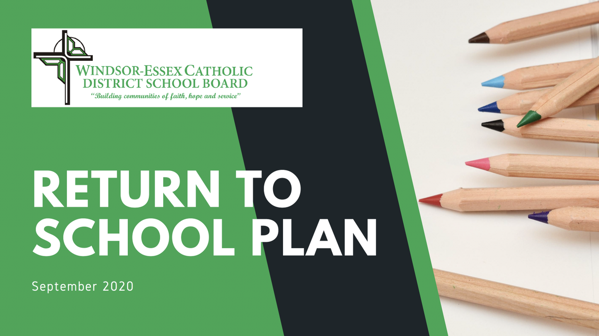 Our Return to School Plan has now been posted to our web site. Please keep in mind that more specific details will be announced as they become available. wecdsb.on.ca/about/covid19/…