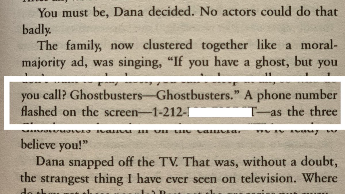 Who you gonna call when you dial this (in-service) number? Robert. I know because he just sent me to voicemail. #Ghostbusters  #NovelizationRevelations