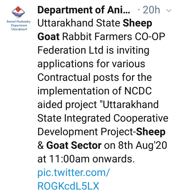 girish_joshig's tweet image. 6 अगस्त 2020 को लास्ट डेट,
और ट्वीट भी 6 अगस्त 2020 (5 को भी) को🤔

हर शाख पर...

@tsrawatbjp जी कौन हैं इस विभाग के मंत्री और सचिव ?

तरीके से लग रहा है, भर्ती की सैटिंग &quot;पहले&quot; ही हो गई 
और ये आम लोगों की आंखों में धूल झोंकने के लिए ट्वीट है !
Cc: #MainEngine  @narendramodi Ji🙏