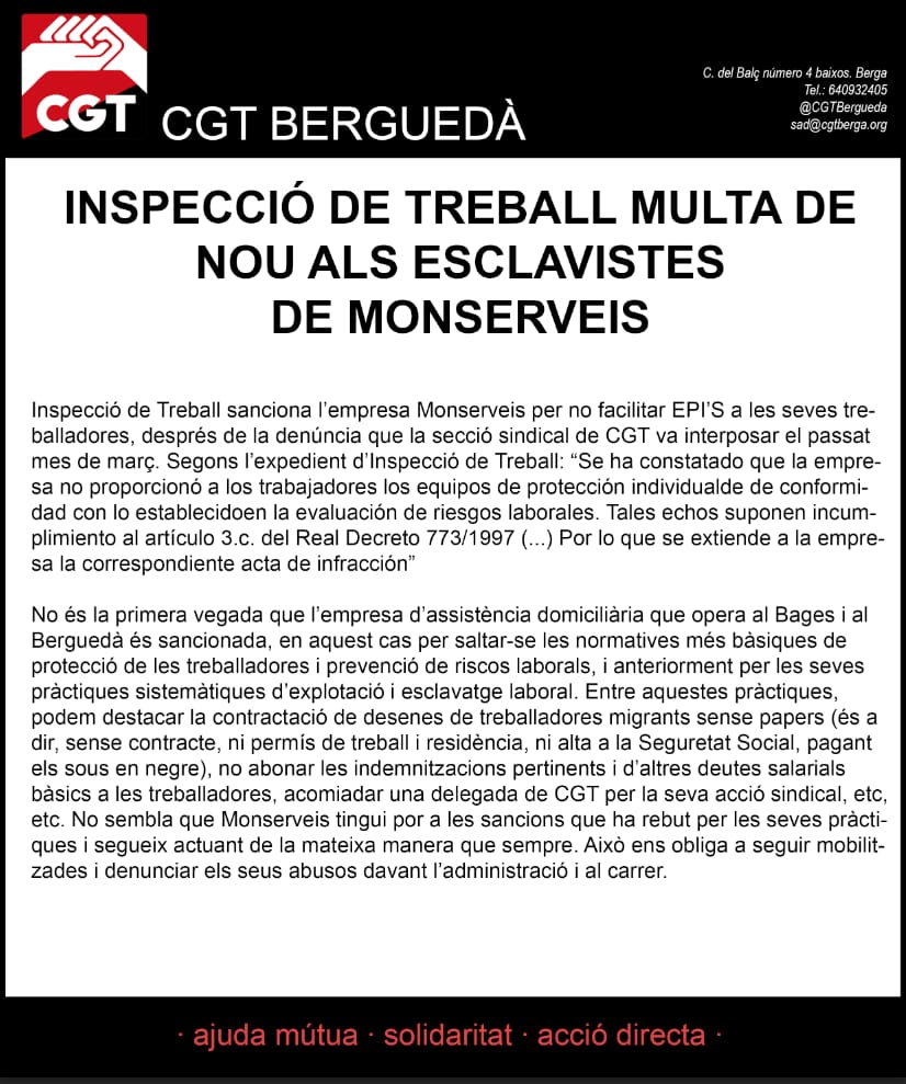 #CGT #Berguedà (@cgtberga) on Twitter photo 