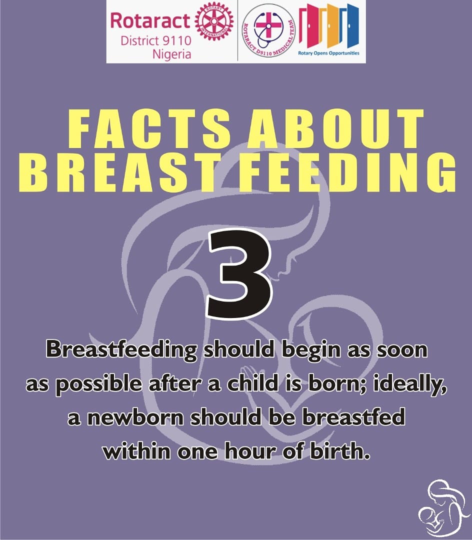 medicalsRD9110's tweet photo. Breast milk is so important to the development of the child, hence should be given as soon as possible upon the delivery of the child.

Medical team @RotaractD9110ng 

#rotaract #rotary #health #humanity https://t.co/sw7McvqehD