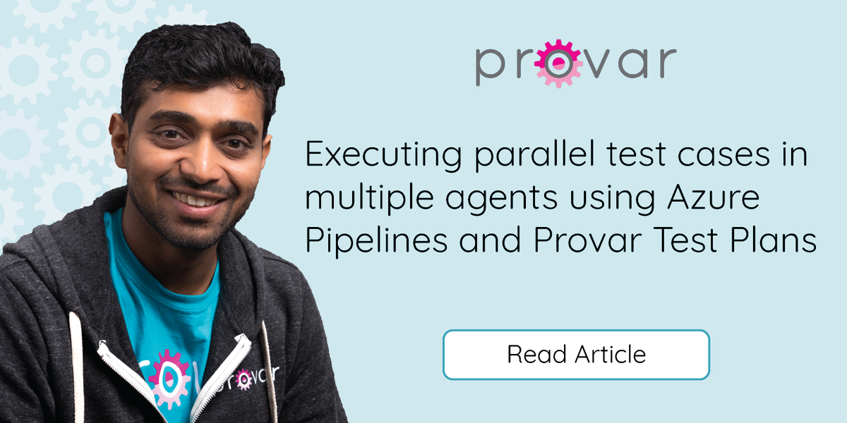 ProvarTesting's tweet photo. New blog alert! Mohit Gupta, Technical Sales Manager at Provar, writes about executing parallel test cases in multiple agents using #Azure Pipelines and Provar #TestPlans. Read it here: https://t.co/8i8fyKdSVh https://t.co/EkeUTNgTJH