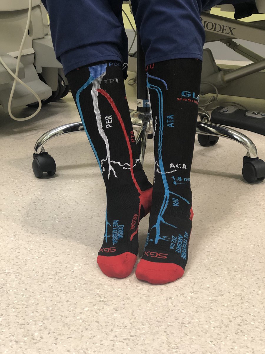 Procedures with Prof I Mohan today much easier with my Flow Socks on . Thanks Jill