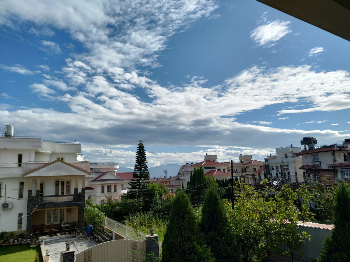 After months of monsoon rain... brilliant blue and glimpses of the hidden snowy giants of the Himalayas. Gratitude is an anchor to the soul in these times. #JoyfulLeaders #intlschools #eduleaders