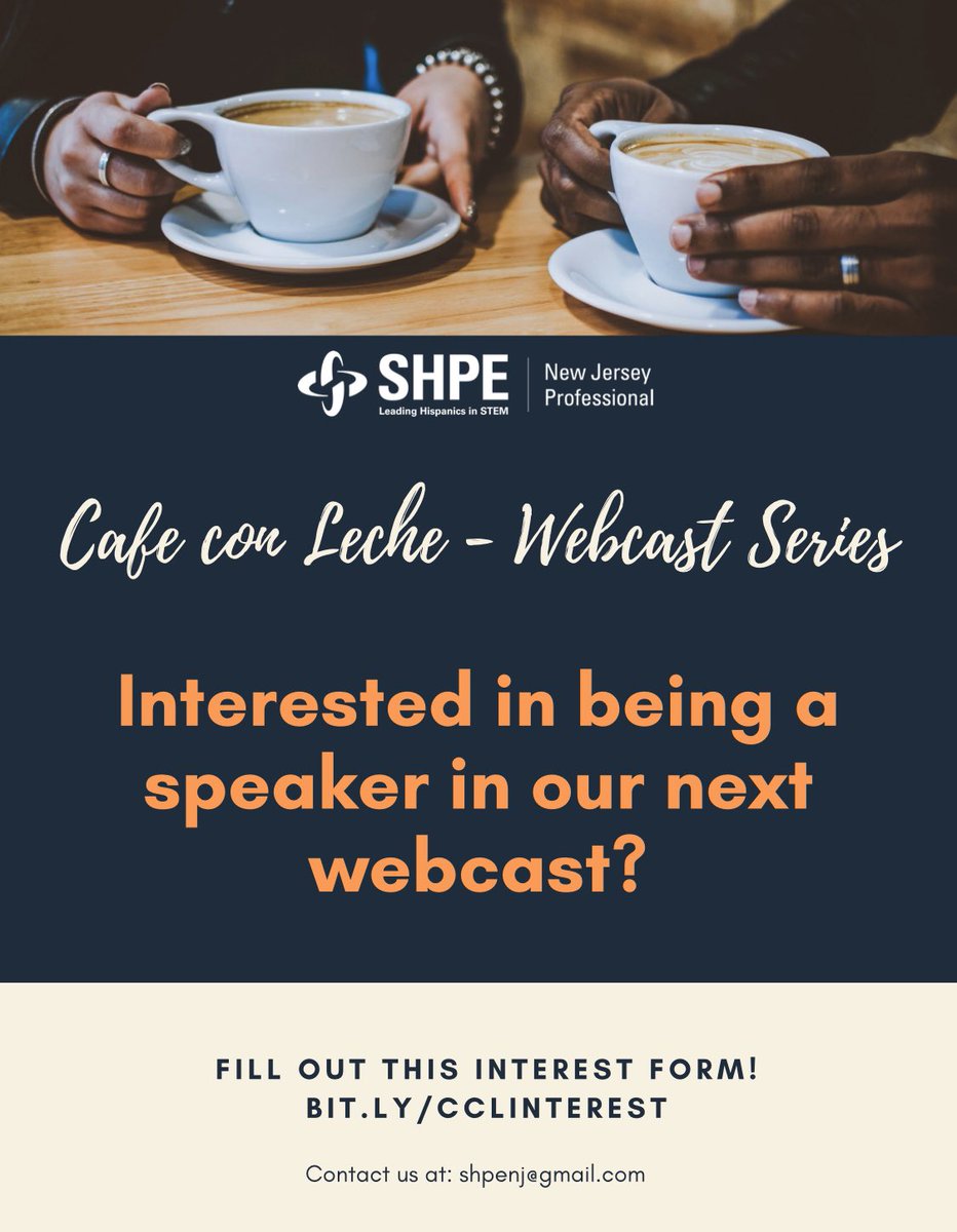 Interested in participating in a Cafe con Leche webcast? Fill out the interest form! bit.ly/CCLInterest