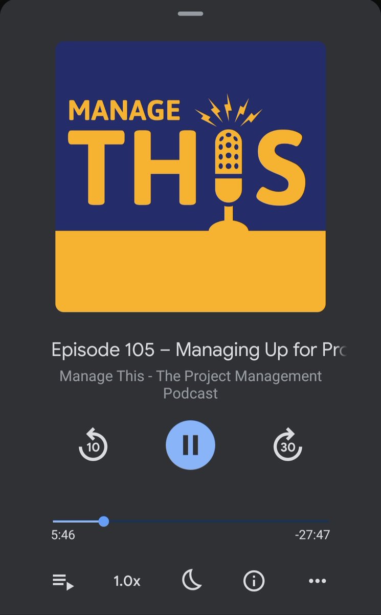 GregBPM's tweet photo. The "Manage This" podcast is great.  This episode with Dana Brownlee had great tips for partnering with managers and managing up to help alleviate things on their plate. https://t.co/8F60etMa6i