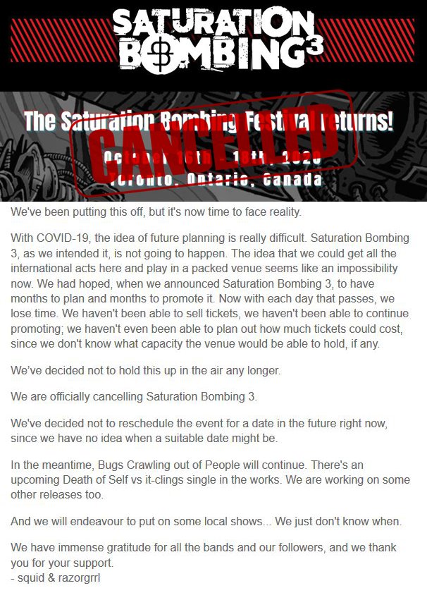 bugscrawling's tweet photo. Unfortunately SB3 has been cancelled. https://t.co/aD64Hva6LZ