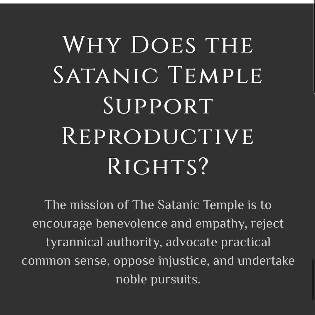 TSTSacramento's tweet photo. #thesatanictemple
#religiousreproductiverights
#tstsacramento https://t.co/VxQlagkbWs