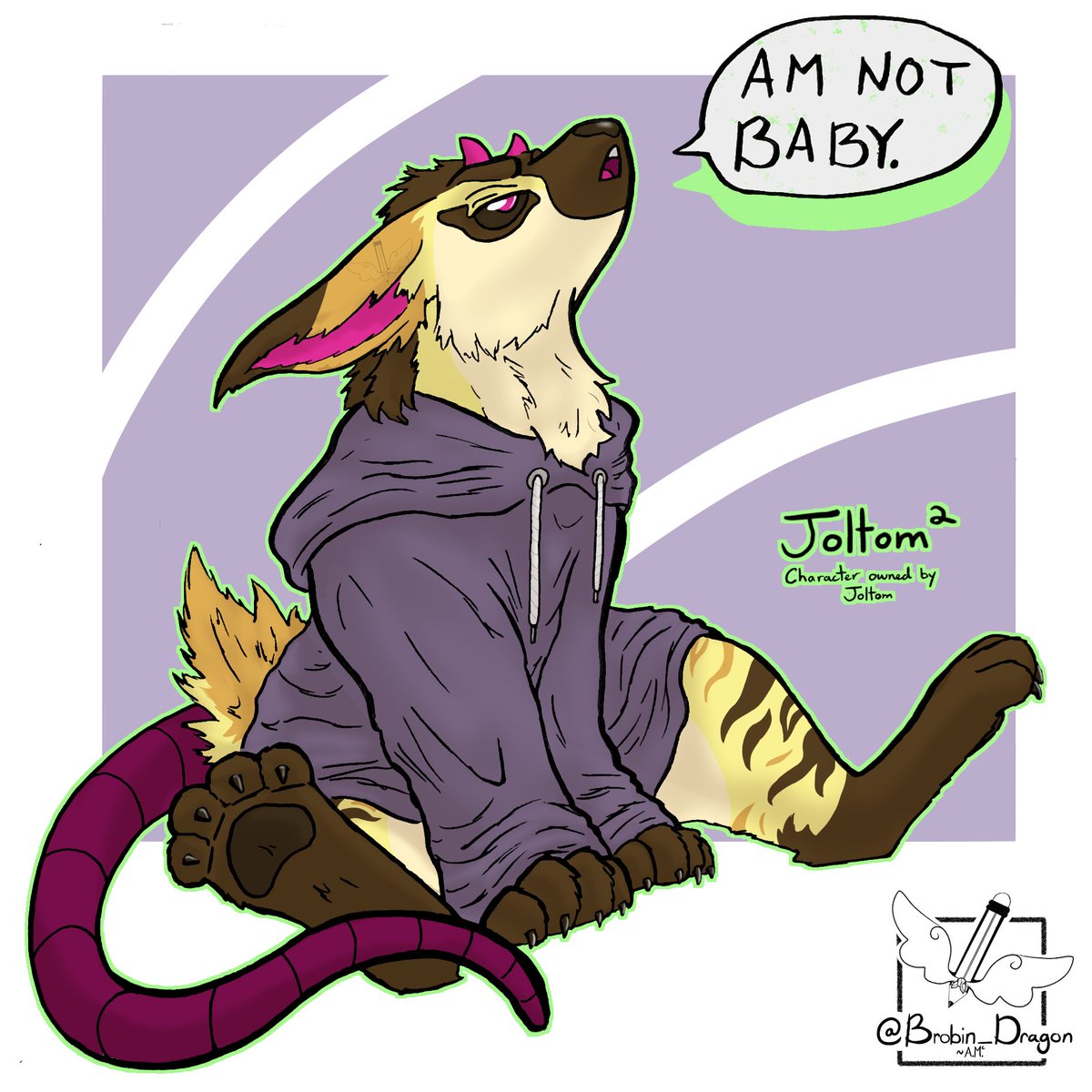 brobin_dragon's tweet photo. 22nd attack is "Baggy Sweater + Small=Baby" (much to their chagrin haha!)
#artfightattack #artfight2020 #artfightspice #teamspice #furry #brobin_art #ambaby https://t.co/b46ERfK36v