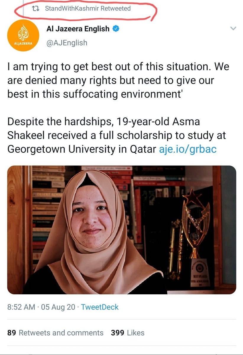 StandwithKashmir...Al Jazeera...straight to  @Georgetown Through ivy leagues...of course, under the banner of 'interfaith', diversity, equality, human rights, civil rights.What agenda  #America has?