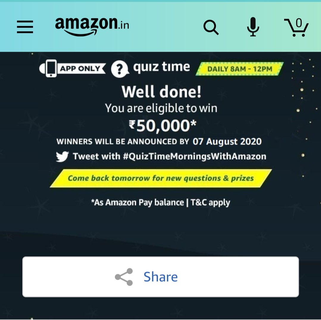 vikramk41009703's tweet photo. QuizTimeMorningsWithAmazon https://t.co/hnWybenILY