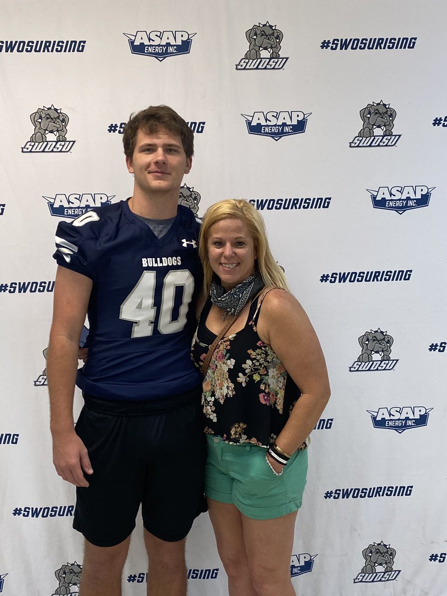 Had a great time today @SWOSUFootball thank you to @calton_bakker for having me up!