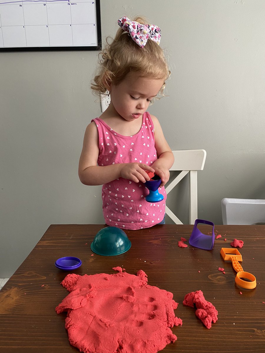 kelly_muckey's tweet photo. Wide spread power outages (thanks Isaias) means instead of research I played with kinetic sand all day and I will be up all night writing fellowship applications. This is what being a mom in graduate school is like #AcademicTwitter #AcademicChatter #MomInSTEM #GWISE https://t.co/MV03w3cLI1