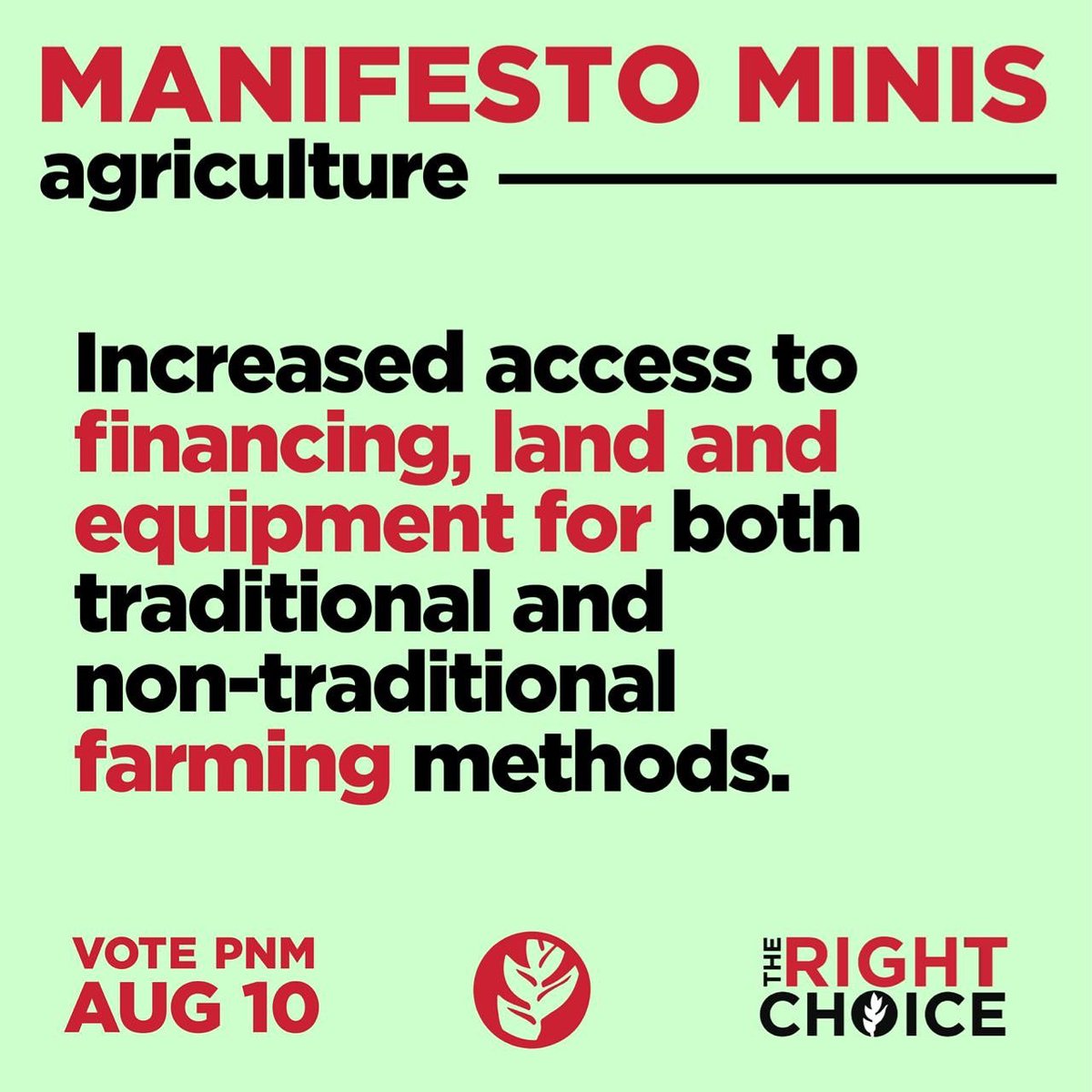blazingbalis's tweet photo. PNM government is continuing to and increasing its support for our nation’s Agriculture #TheRightChoice #Business #SMEs #VotePNMAug10  Read the PNM Manifesto: https://t.co/zxThFHn4tS https://t.co/Xo47oP3IUq