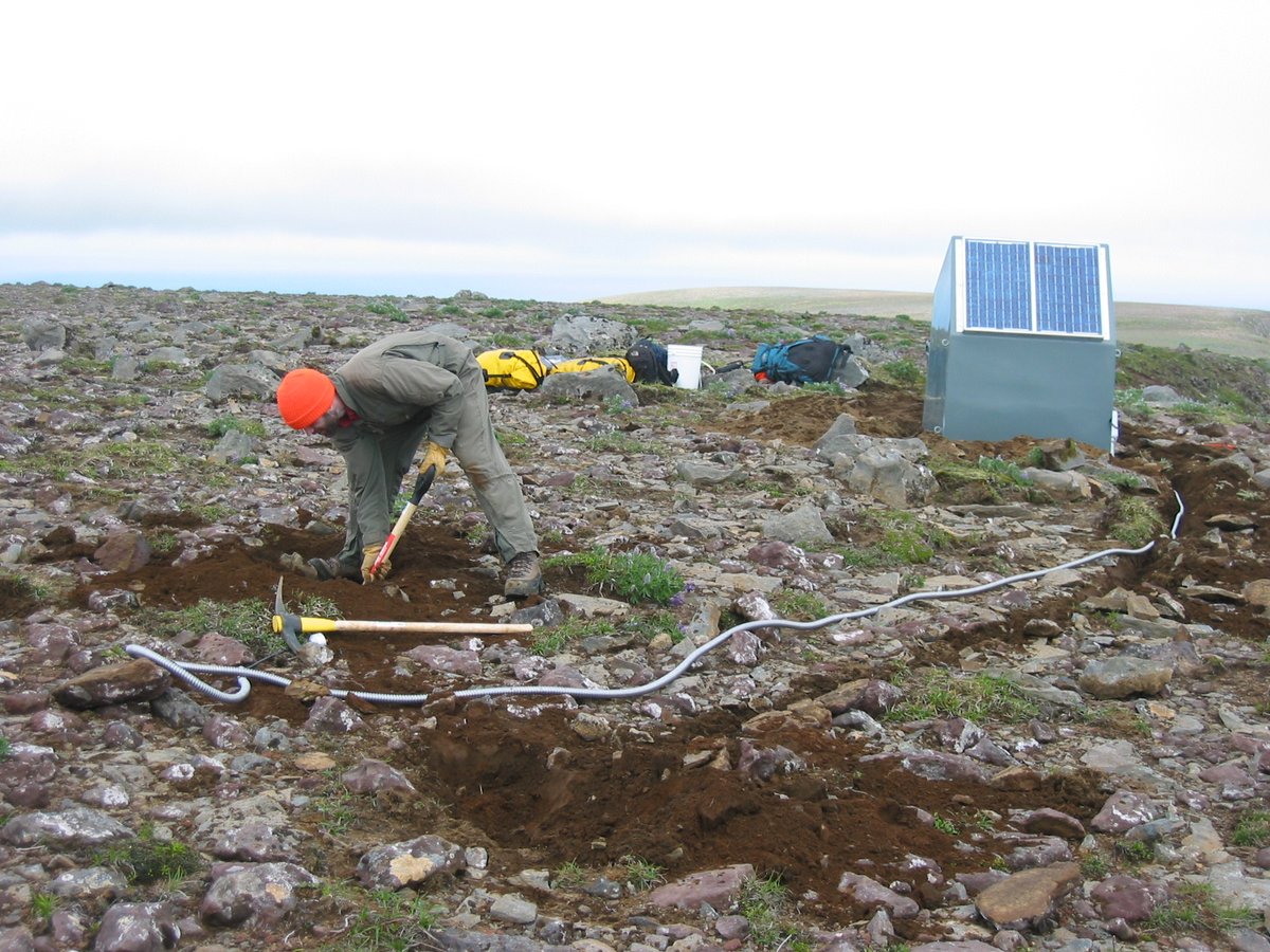 Many volcanolgists spend time in the field, collecting rocks, measuring outcrops, installing instruments.