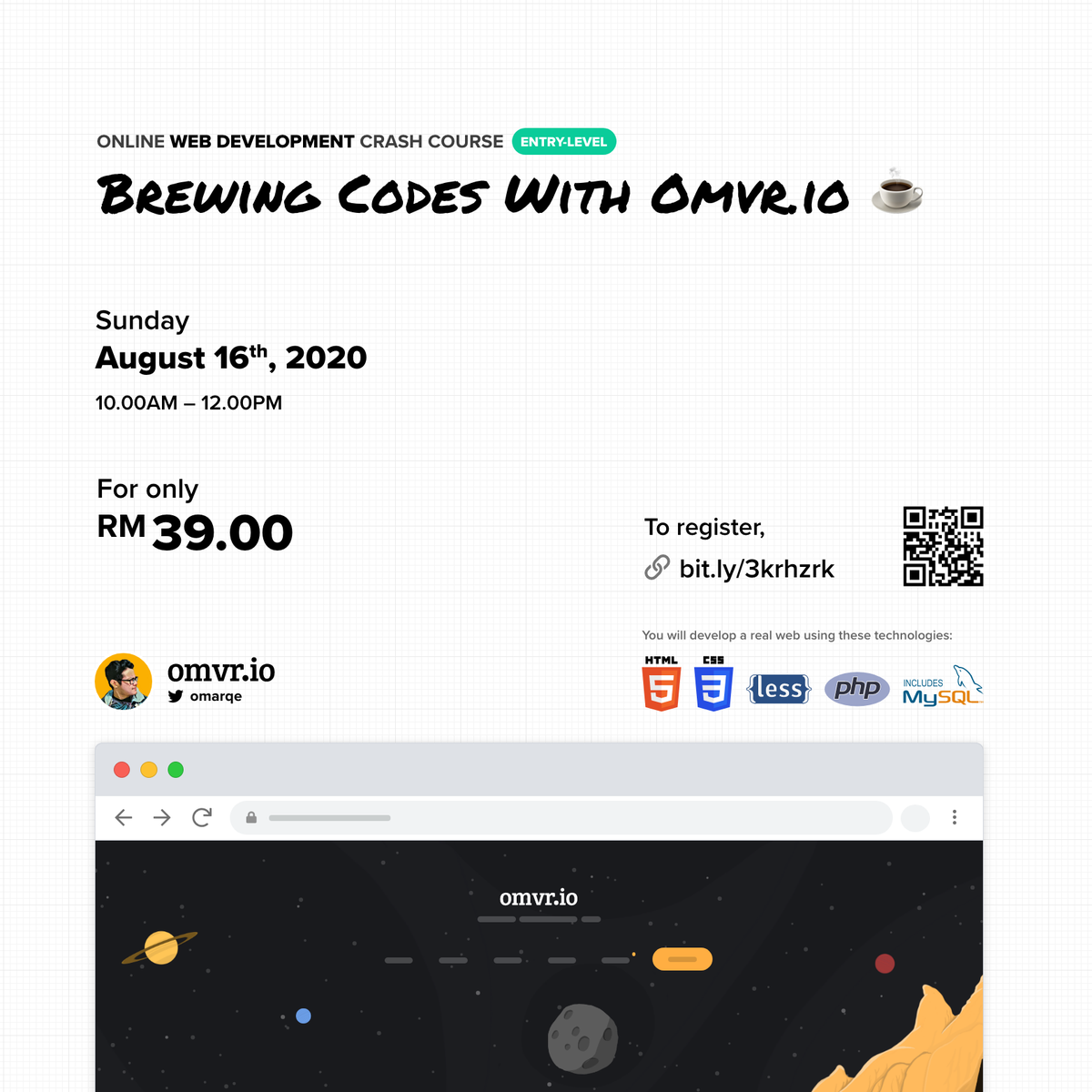 omarqe's tweet photo. Salam gais!

Alhamdulillah 30% seats dah sold out dalam masa 15 minit!

Kalau anda berminat nak join kelas ni, cepat daftar SEKARANG!!

https://t.co/8Tkki3NE5X https://t.co/GvCvXhheAu