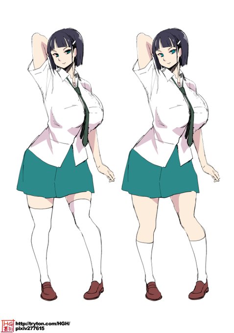 本日の画像:作業進捗200806
今回のヒロインラフ。ハイソかニーソかで数週間要したり。 