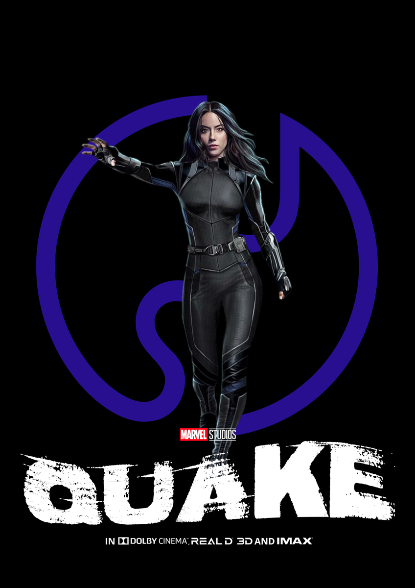 fanboyca's tweet photo. I know y'all are traumatized by this week's episode so I decided to share with you not one, but two posters today. So let's all help each other out in campaigning for @chloebennet to continue playing Quake in the Marvel Cinematic Universe. #quakespinoff #chloeismyquake https://t.co/4gGEexgUR1