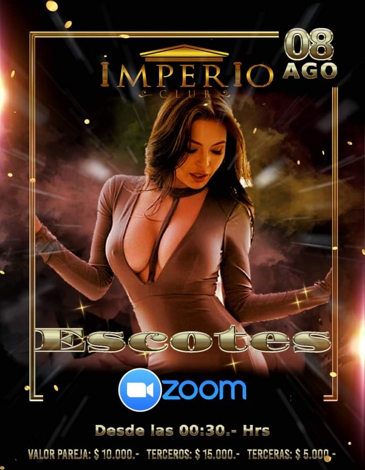 ClubImperio's tweet photo. Amigos, Se Viene otro Sábado Espectacular y hot 😈😈😈😈.
  Los esperamos desde las 00:30hrs a la Fiesta VIRTUAL ZOOM DE IMPERIO CLUB.... 😈🤩.   Inscribete o pide mas información al +56975283895

#Clubimperio #ParejaLiberal #Virtualsexparty #swingerChile https://t.co/2ziIwJkwKu