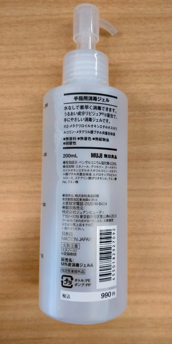 手指用消毒ジェル