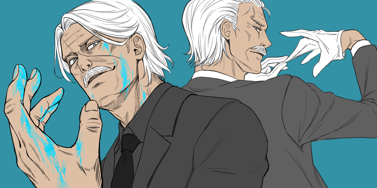 唐揚丸 イラスト Live2d Vインテリアデザイナー 嘘喰いはじめて読んだけど イケオジの宝庫じゃないですかやだ 夜行兄弟 たまらん というわけで落書き 気が向いたらちゃんと塗るかも