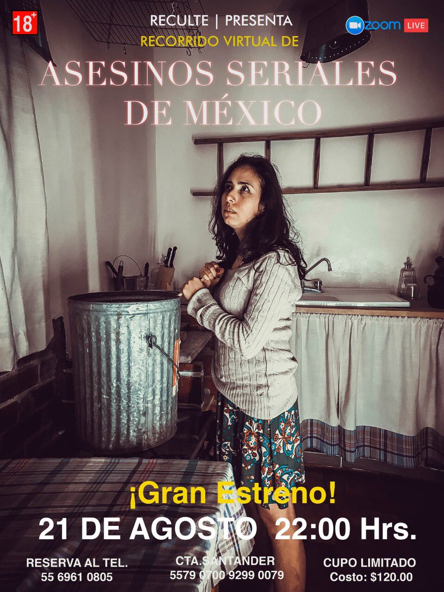 reculte's tweet photo. Te vas a perder nuestro recorrido virtual de #asesinosseriales #reculte #recorrido #FelizMiercoles #cultura #cdmx https://t.co/QDYYQuGJNH