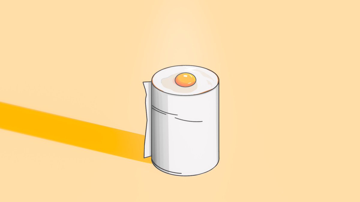 トイレットペーパーの上の面目玉焼きになるなよ 00人ありがとう まるねるこのイラスト