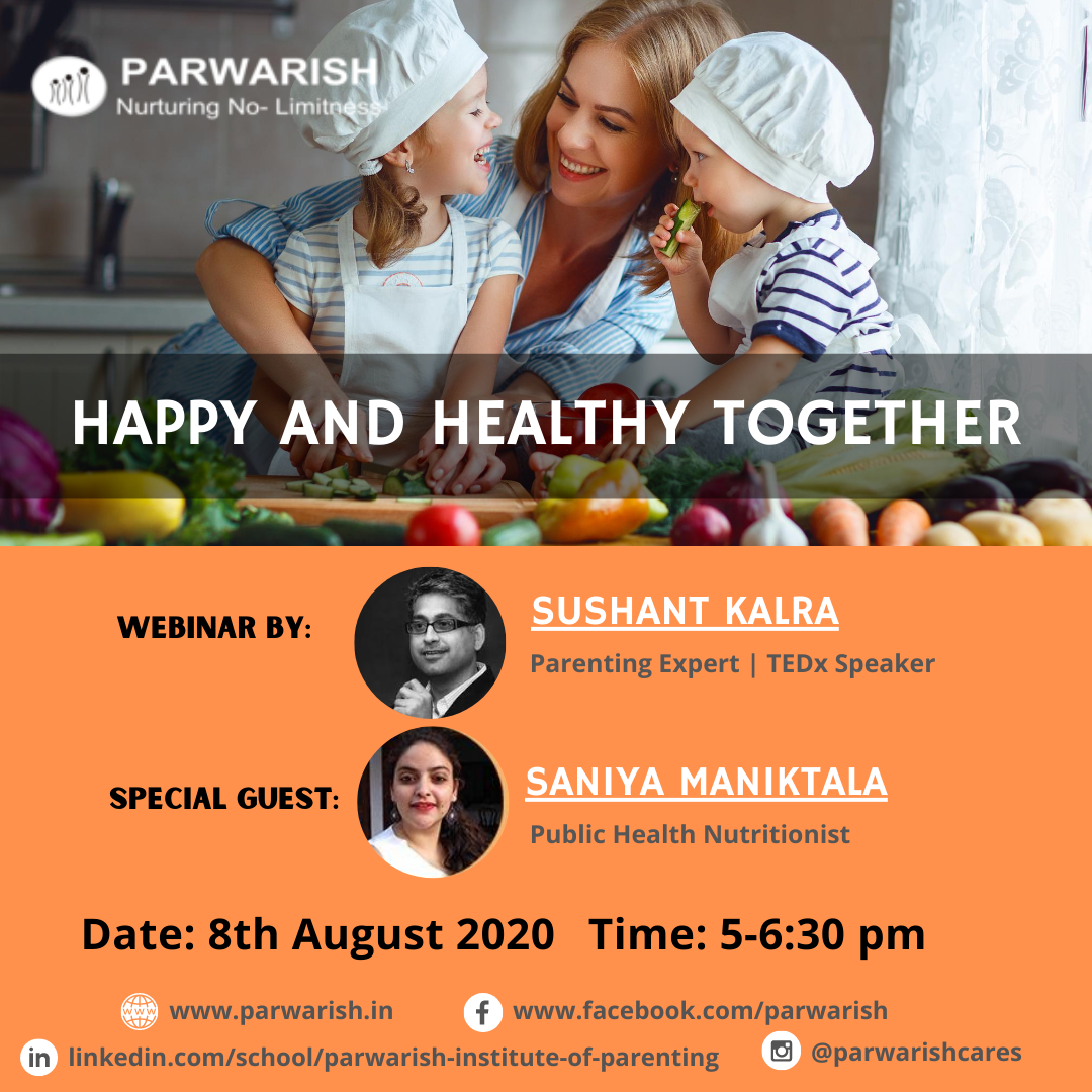 Parwarish_PIPPL's tweet photo. -> Is your child hooked on junk food?
-> Is your #child a Picky eater? How to get him/her #eathealthy ?

Know from the Experts…

#WEBINAR - “Be a Healthier #Family – A #HappyFamily”

Date: 8th August 2020
Time: 5 – 6:30 pm

Register here
https://t.co/wzfjAALQqR

#parentingtips https://t.co/CN8aL9INFj