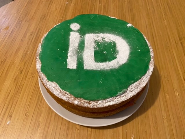 ORCID iD made out icing on top of Mary Berry victoria sponge