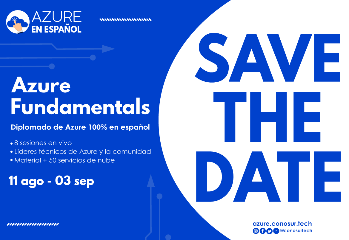 conosurtech's tweet image. Te invitamos al #Diplomado de #AzureFundamentals 2020 GRATUITO que arrancamos en pocos días ➡️bit.ly/azurefundament… 👍
.
 Ya somos +1200 estudiantes: ¡aún estás a tiempo! 😉