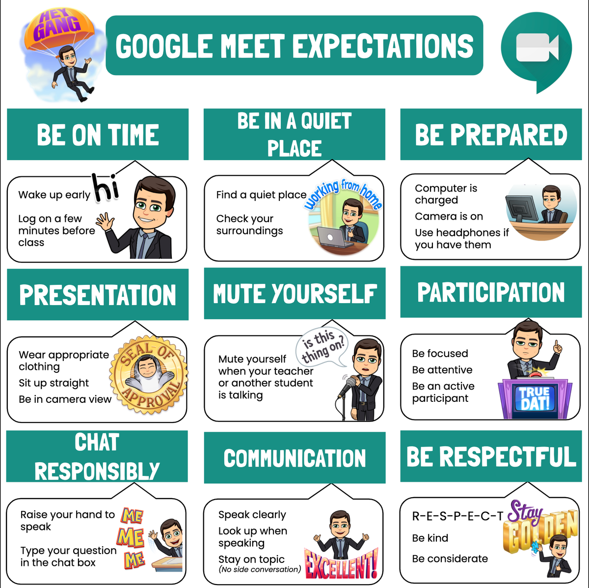 edTechEvans's tweet photo. 📹📽️📹📽️😃
Clickable Schedules and Call Expectations templates are the new norm...

Grab a copy here &amp; edit, re-hash, share... as you see fit!
#StamfordHK #CognitaWay
#GoogleEduChat #MSFTEduChat #GlobalGEG 

https://t.co/rKCKKE7sOK

https://t.co/nPycwWYmp8 https://t.co/G5mGfD4q8L