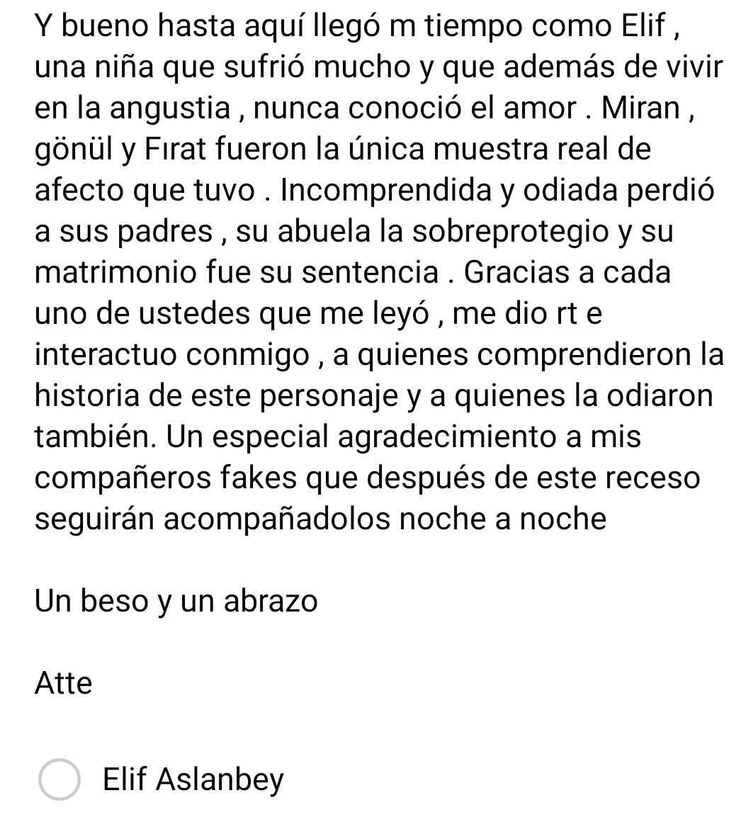 ElifSadogluCL's tweet photo. Mi despedida , gracias mi @Elif__CL y a todos mis compañeros fakes @AzatSadogluCL @YarenSadogluCL @Miran_CL @MiranAslanbeyCL @CihanSadogluCL @HandanSadogluCL @ReyyanSadoglu @SultanAslanbey @AndreaNea @Pashacim #HercaiFinalDeTemporada https://t.co/AkUyIbm90F
