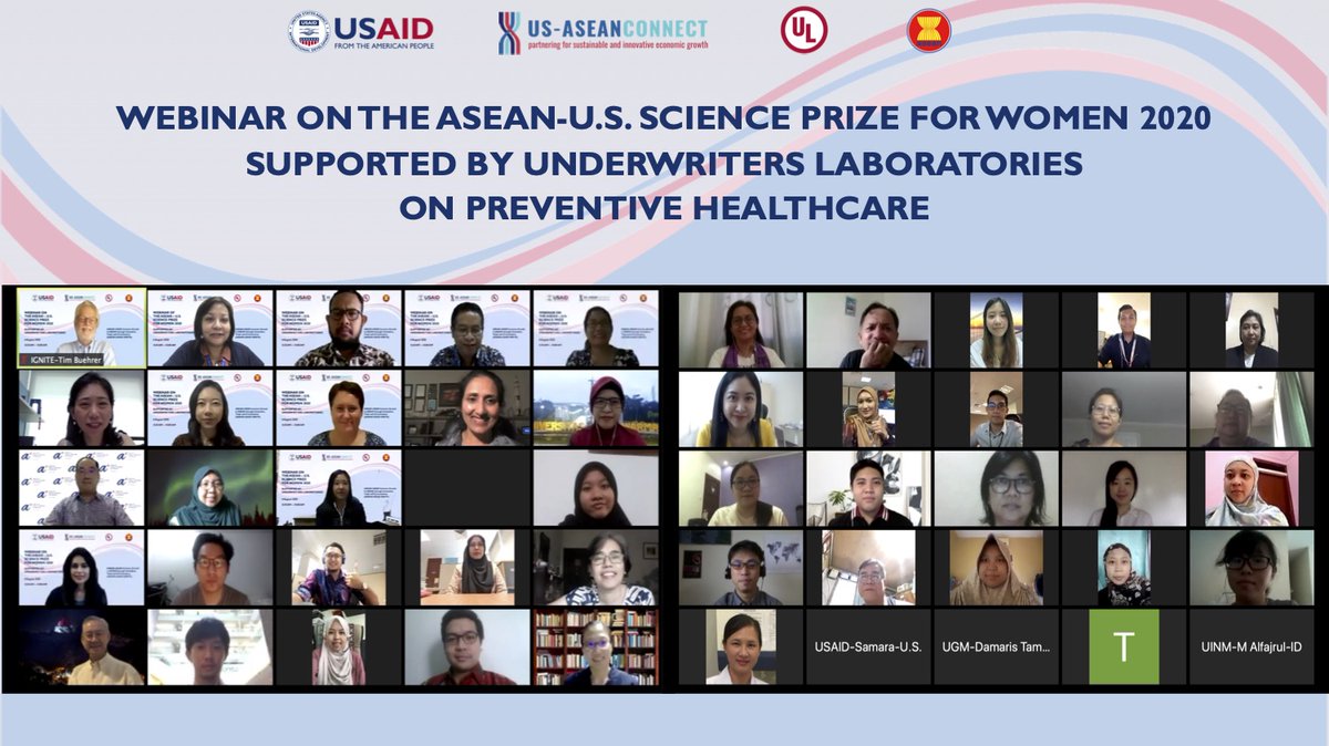 Today 60+ people took part in a 1 ½ hour #virtual meet-up with Dr. <a href="/yokefunchan/">Chan Yoke Fun</a> &amp; Dr. <a href="/shorey_shefaly/">Shefaly shorey</a>, the top 2 finalists of the #ASEAN-U.S. Science Prize for Women 2020 supported by <a href="/USAID/">USAID</a> <a href="/ULDialogue/">uldialogue</a> to learn about STEM careers &amp; their work in #preventivehealthecare